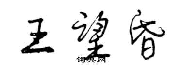 曾慶福王望昏行書個性簽名怎么寫