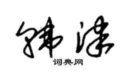 朱錫榮韓津草書個性簽名怎么寫