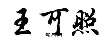 胡問遂王可照行書個性簽名怎么寫
