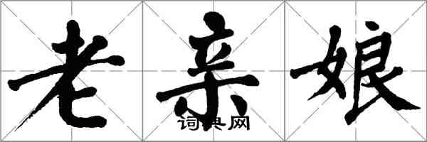 翁闓運老親娘楷書怎么寫