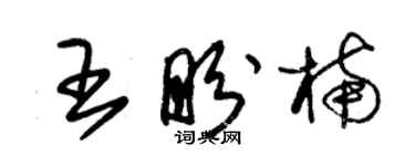 朱錫榮王盼楠草書個性簽名怎么寫