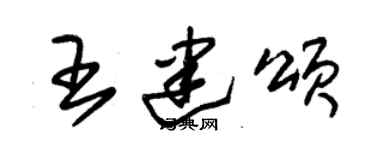 朱錫榮王建頌草書個性簽名怎么寫