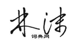 駱恆光林沫草書個性簽名怎么寫