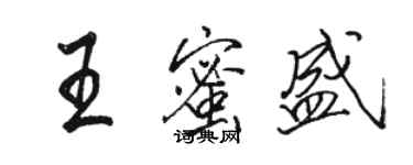 駱恆光王蜜盛行書個性簽名怎么寫