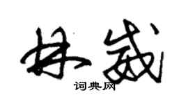 朱錫榮林威草書個性簽名怎么寫