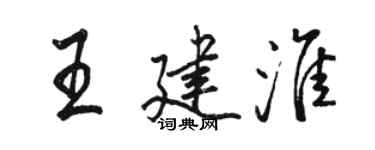 駱恆光王建淮行書個性簽名怎么寫