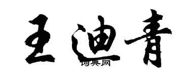 胡問遂王迪青行書個性簽名怎么寫