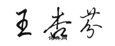 駱恆光王杏芬行書個性簽名怎么寫