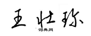 梁錦英王壯珍草書個性簽名怎么寫