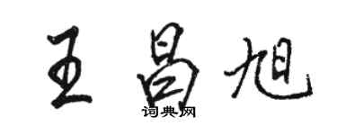 駱恆光王昌旭行書個性簽名怎么寫