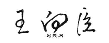 駱恆光王向臣草書個性簽名怎么寫