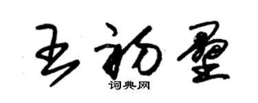 朱錫榮王初壘草書個性簽名怎么寫