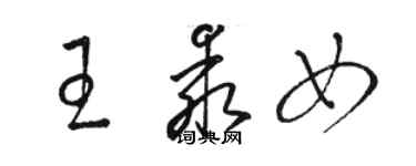 駱恆光王乖女草書個性簽名怎么寫