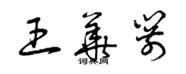 曾慶福王華箭草書個性簽名怎么寫