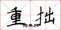 侯登峰重拙楷書怎么寫