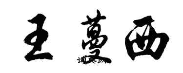 胡問遂王蔓西行書個性簽名怎么寫