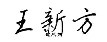 王正良王新方行書個性簽名怎么寫
