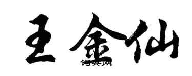 胡問遂王金仙行書個性簽名怎么寫