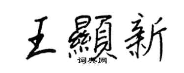 王正良王顯新行書個性簽名怎么寫