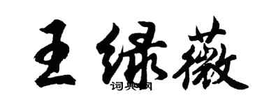 胡問遂王綠薇行書個性簽名怎么寫
