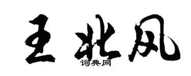 胡問遂王北風行書個性簽名怎么寫