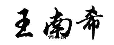 胡問遂王南希行書個性簽名怎么寫