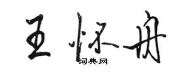 駱恆光王懷舟行書個性簽名怎么寫