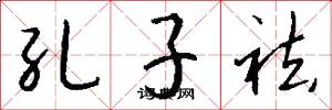 孔子祛怎么寫好看