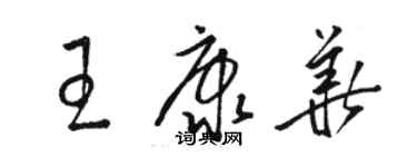 駱恆光王康華草書個性簽名怎么寫