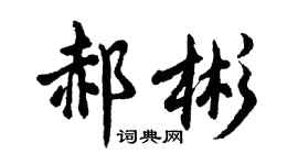 胡問遂郝彬行書個性簽名怎么寫