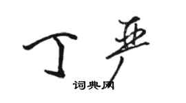 駱恆光丁嚴行書個性簽名怎么寫