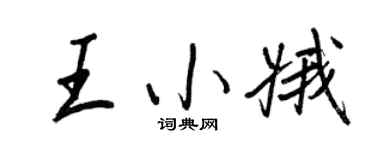 王正良王小娥行書個性簽名怎么寫
