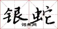周炳元銀蛇楷書怎么寫