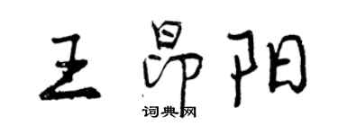 曾慶福王昂陽行書個性簽名怎么寫