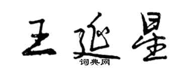 曾慶福王延星行書個性簽名怎么寫