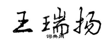 曾慶福王瑞揚行書個性簽名怎么寫