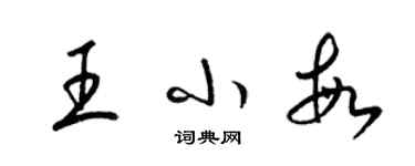 梁錦英王小敏草書個性簽名怎么寫