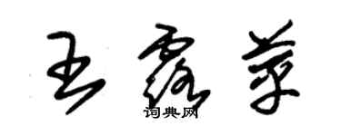 朱錫榮王露苹草書個性簽名怎么寫