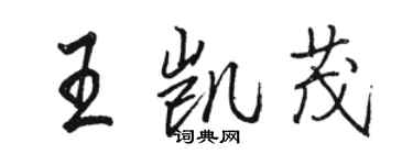 駱恆光王凱茂行書個性簽名怎么寫