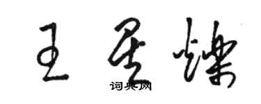 駱恆光王星爍草書個性簽名怎么寫