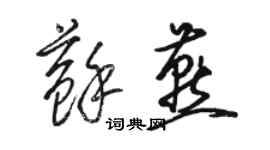 駱恆光蘇燕草書個性簽名怎么寫