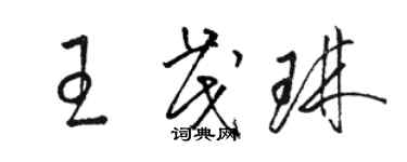 駱恆光王茂琳草書個性簽名怎么寫