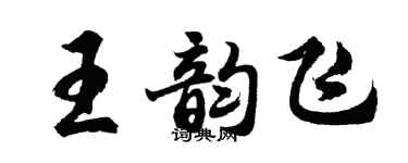 胡問遂王韻飛行書個性簽名怎么寫