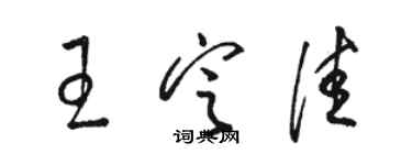 駱恆光王定佳草書個性簽名怎么寫