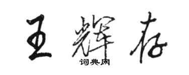 駱恆光王輝存行書個性簽名怎么寫