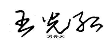 朱錫榮王光紅草書個性簽名怎么寫