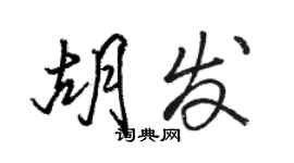 駱恆光胡發行書個性簽名怎么寫