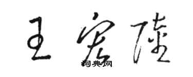 駱恆光王宏陸草書個性簽名怎么寫