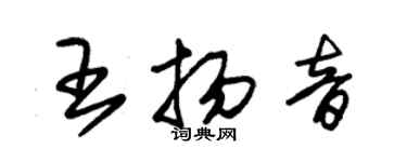 朱錫榮王揚音草書個性簽名怎么寫