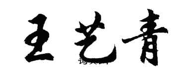 胡問遂王藝青行書個性簽名怎么寫